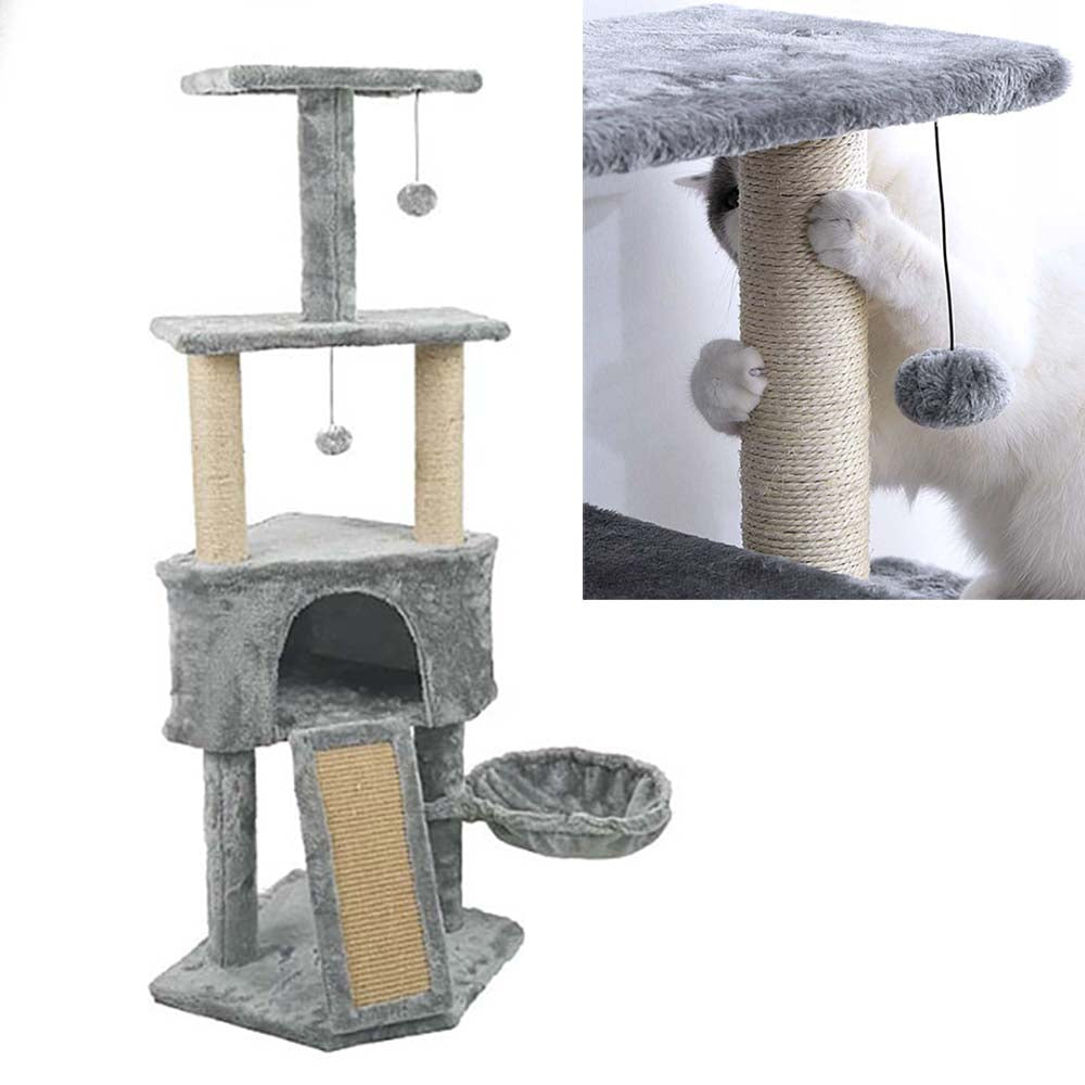 Multi-Level Cat Climbing Tree – Grey Cat Creeper