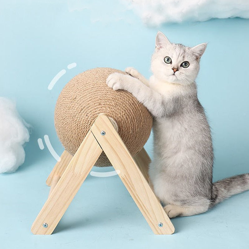 NNEOBA Cat Scratching Ball Toy Kitten Sisal Rope Ball Board Grinding Paws Toys Cats Scratcher Wear-resistant Pet Furniture supplies-2
