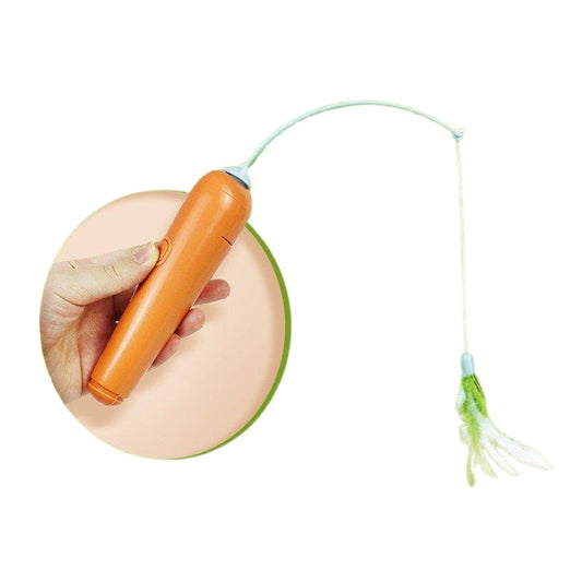 Interactive 2-in-1 Cat Toy with Feather Spinner
