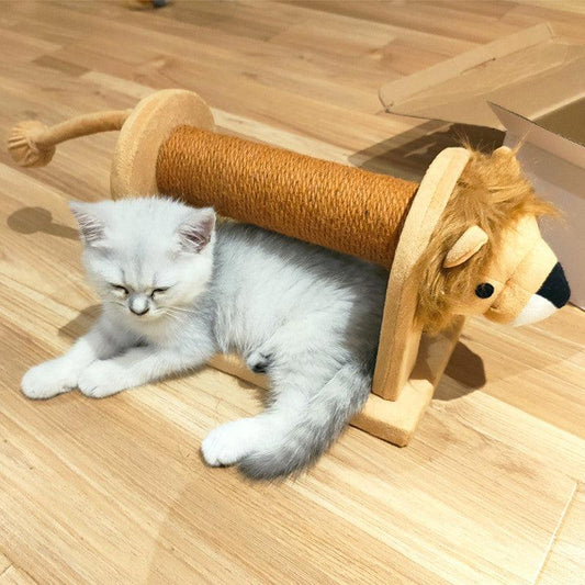 Small Cat Haven: Integrated Platform Cat Tree With Sisal Grab Pole And Toy Supplies