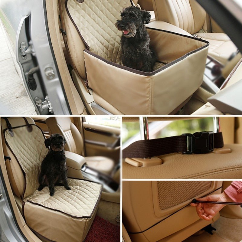 2-in-1 Dog Car Seat Cover & Carrier – Anti-Slip Booster Design